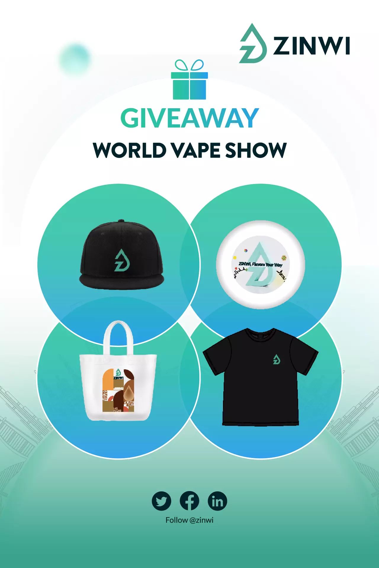 关注官方FB账号“Zinwi Biotech”便可参与转盘抽奖，免费赢取真味生物品牌周边好礼。